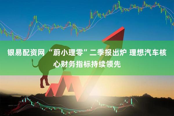 银易配资网 “蔚小理零”二季报出炉 理想汽车核心财务指标持续领先