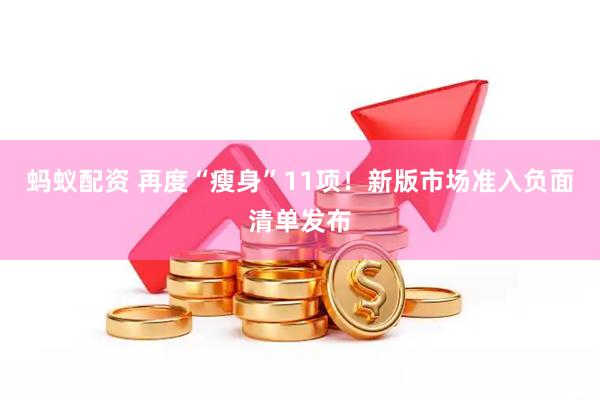 蚂蚁配资 再度“瘦身”11项！新版市场准入负面清单发布